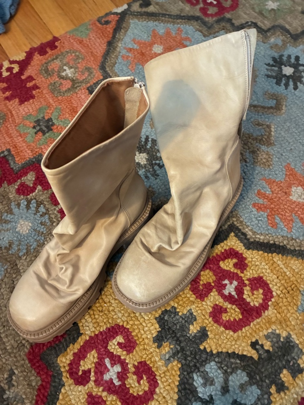 Free People Emma Ruched Boots Size 38.
